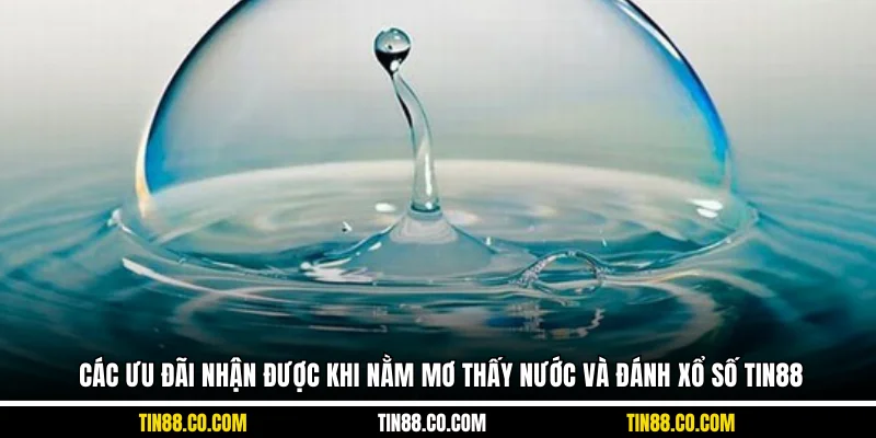 Các ưu đãi nhận được khi nằm mơ thấy nước và đánh xổ số Tin88